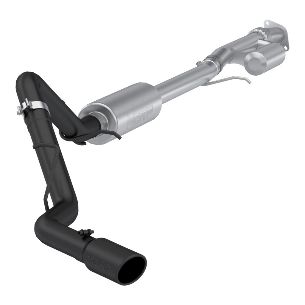 MBRP S5019BLK Cat-Back 3" Armor BLK (Black-Coated Aluminized Steel / Single) for CHEVROLET Silverado 1500 / GMC Sierra 1500 2019- Photo-0