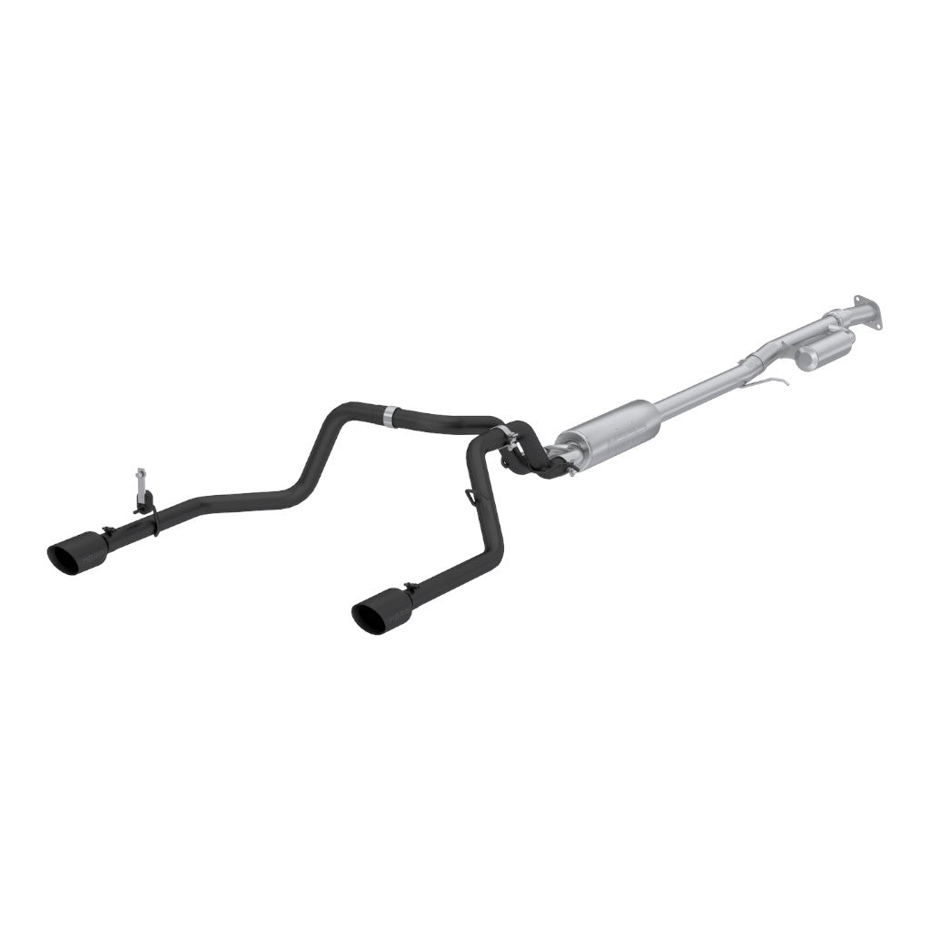 MBRP S5021BLK Cat-Back 3" Armor BLK (Black-Coated Aluminized Steel / Dual) for CHEVROLET Silverado 1500 / GMC Sierra 1500 2019- Photo-0
