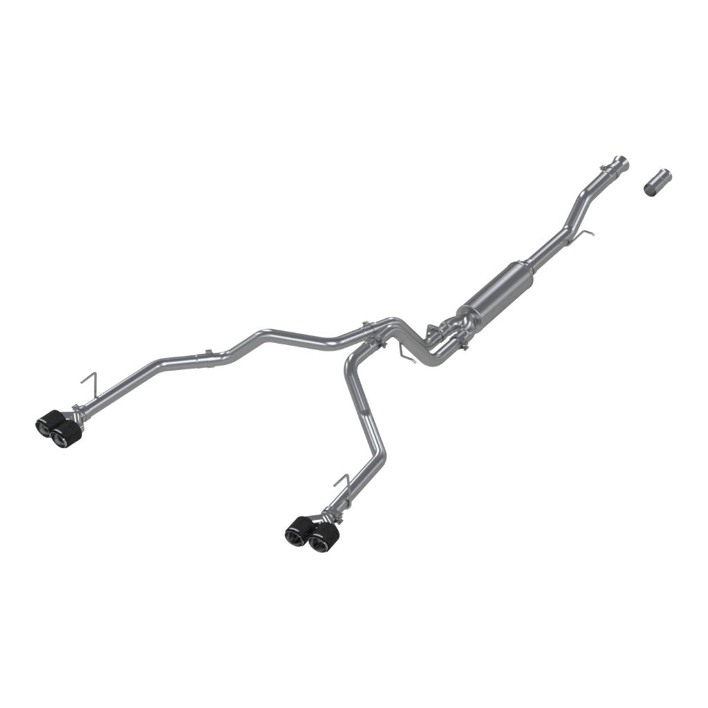 MBRP S50593CF Cat-Back 3" Armor Pro (T304 Stainless Steel / Dual with Carbon End Tips) for CHEVROLET Suburban / GMC Yukon XL 5.3L / 6.2L 2021- Photo-0