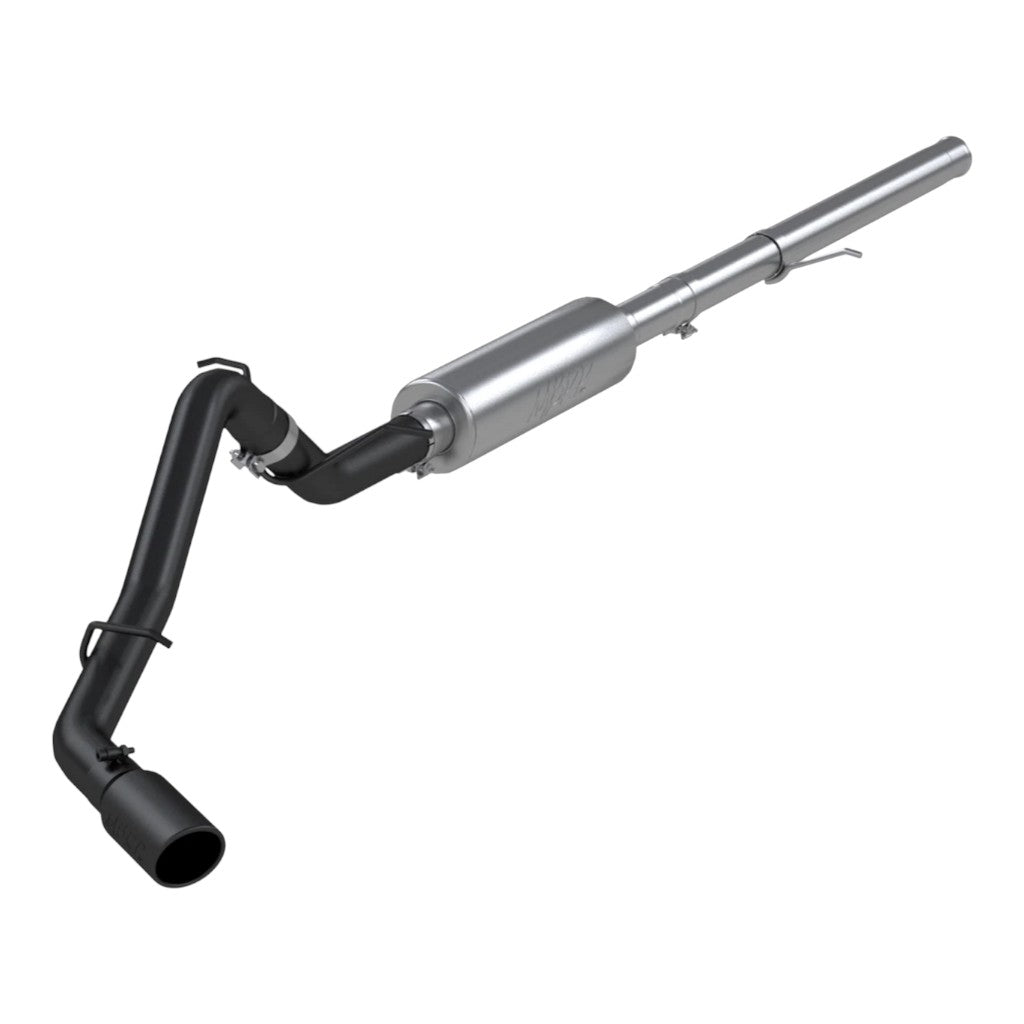 MBRP S5080BLK Cat-Back 3" Armor BLK (Black-Coated Aluminized Steel / Single) for CHEVROLET Silverado 1500 / GMC Sierra 1500 4.3L / 5.3L 2014-2018 Photo-0