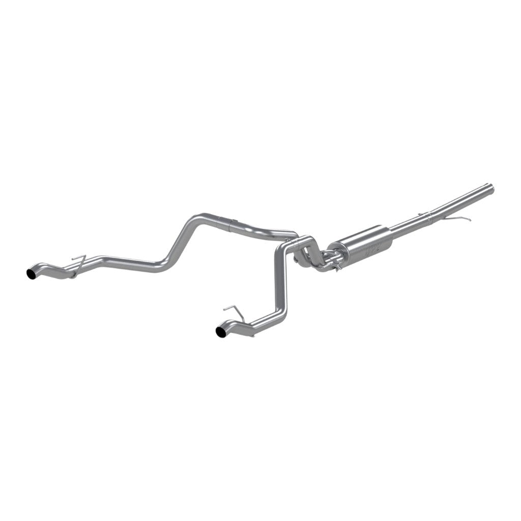 MBRP S5085409 Cat-Back 2.5" Armor Plus (T409 Stainless Steel / Dual) for CHEVROLET Silverado 1500 / GMC Sierra 1500 5.3L 2019- Photo-0