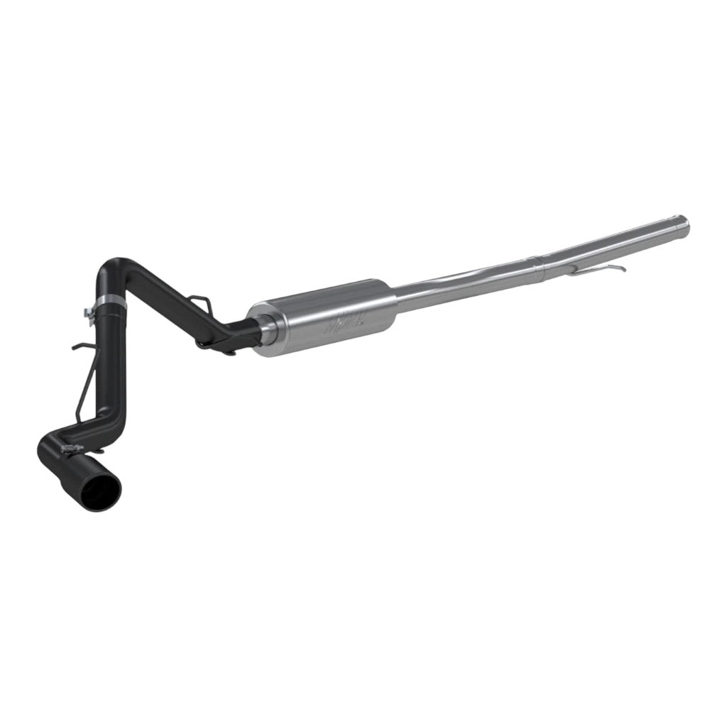 MBRP S5087BLK Cat-Back 3" Armor BLK (Black-Coated Aluminized Steel / Single) for CHEVROLET Silverado 1500 / GMC Sierra 1500 5.3L 2022-2022 Photo-0