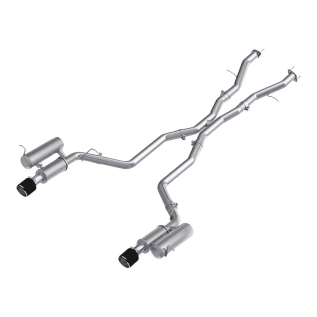 MBRP S51073CF Cat-Back 3" Armor Pro (T304 Stainless Steel / Dual with Carbon End Tips) for DODGE Durango 5.7L 2011- Photo-0