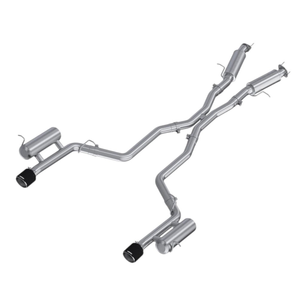 MBRP S51093CF Cat-Back 3" Armor Pro (T304 Stainless Steel / Dual with Carbon End Tips) for DODGE Durango 3.6L 2011- Photo-0