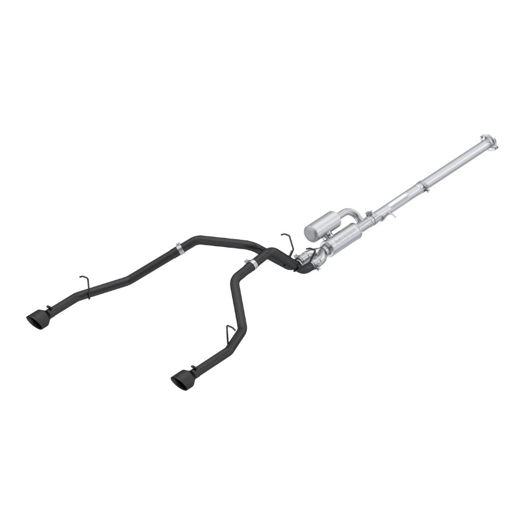 MBRP S5156BLK Cat-Back 3" Armor BLK (Black-Coated Aluminized Steel / Dual) for RAM 1500 3.0L 2025- Photo-0
