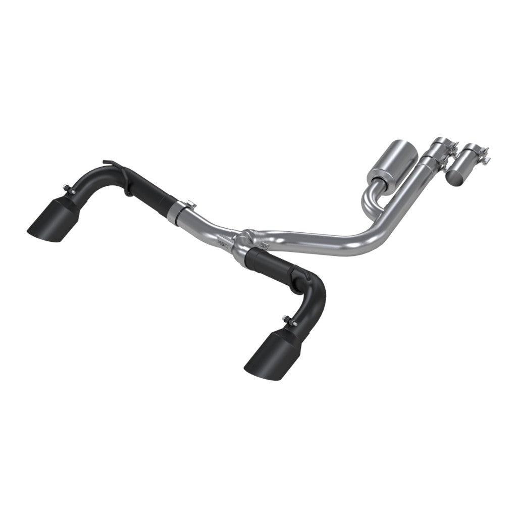 MBRP S5207BLK Resonator-Back 2.5" Armor BLK (Black-Coated Aluminized Steel / Dual Split Rear) for FORD Bronco Sport 2.0L EcoBoost 2021- Photo-0