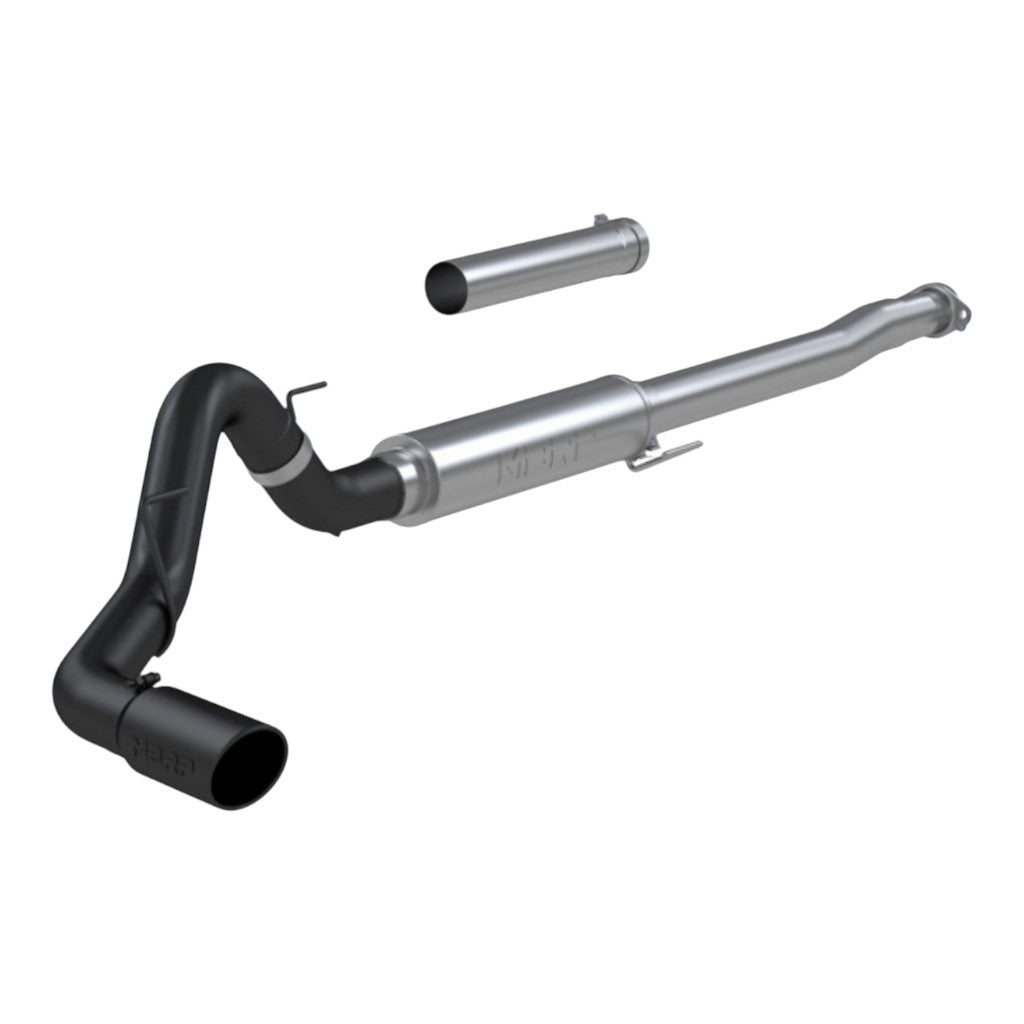 MBRP S5209BLK Cat-Back 4" Armor BLK (Black-Coated Aluminized Steel / Single) for FORD F-150 2.7L / 3.5L / 5.0L 2021- Photo-0