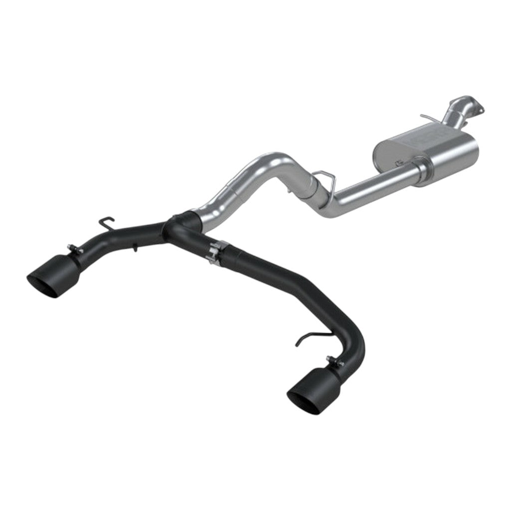 MBRP S5241BLK Cat-Back 3" Armor BLK (Black-Coated Aluminized Steel / Dual) for FORD Bronco 2.3L / 2.7L EcoBoost 2021- Photo-0