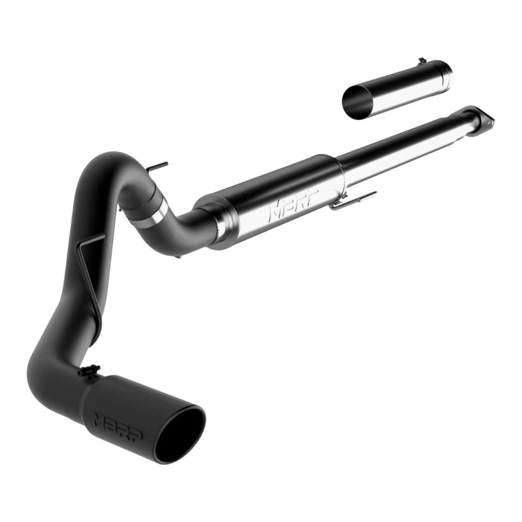 MBRP S5259BLK Cat-Back 4" Armor BLK (Black-Coated Aluminized Steel / Single) for FORD F-150 2.7L / 3.5L EcoBoost 2015-2020 Photo-0