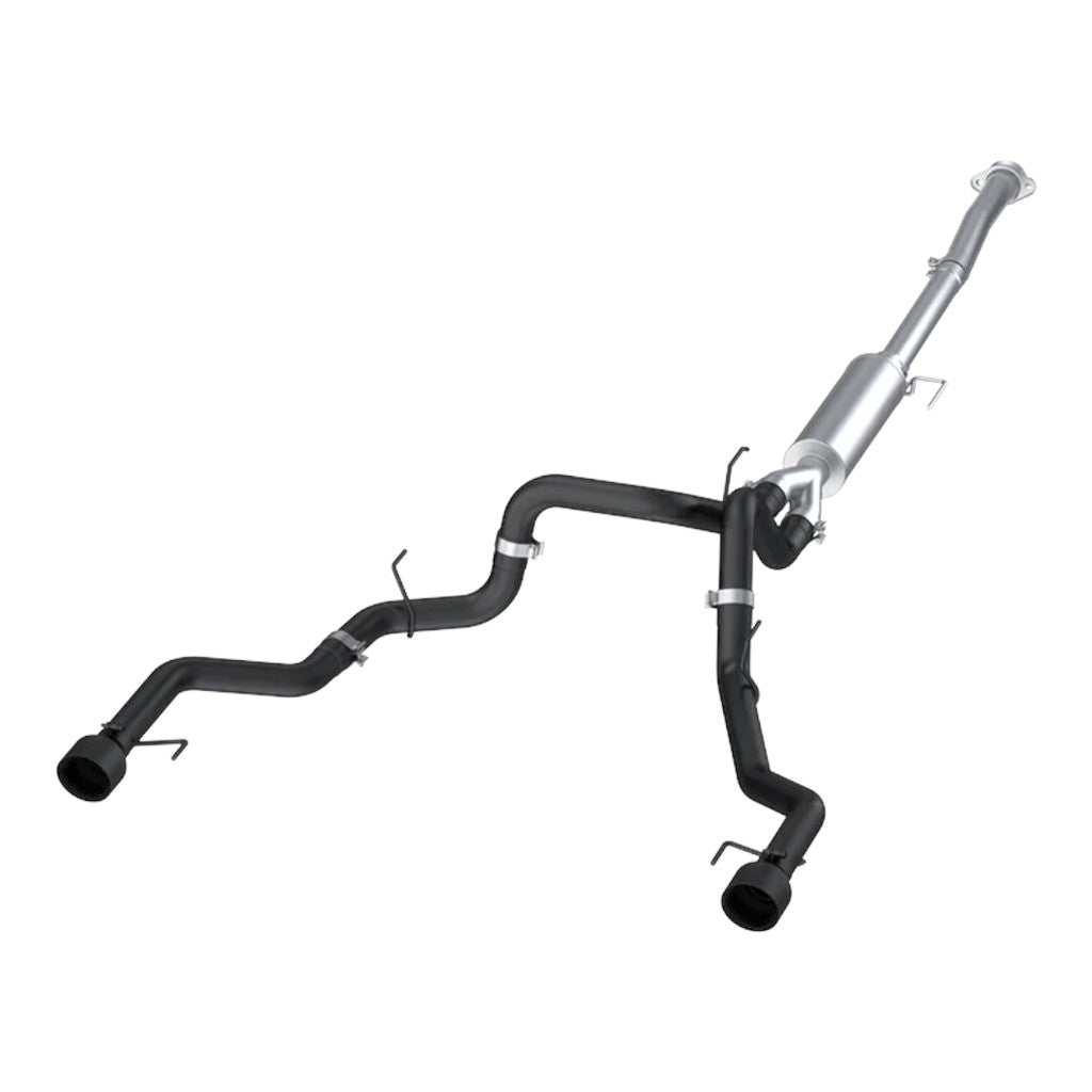 MBRP S5268BLK Cat-Back 3" Armor BLK (Black-Coated Aluminized Steel / Dual) for FORD F-150 Tremor 3.5L / 5.0L 2021- Photo-0