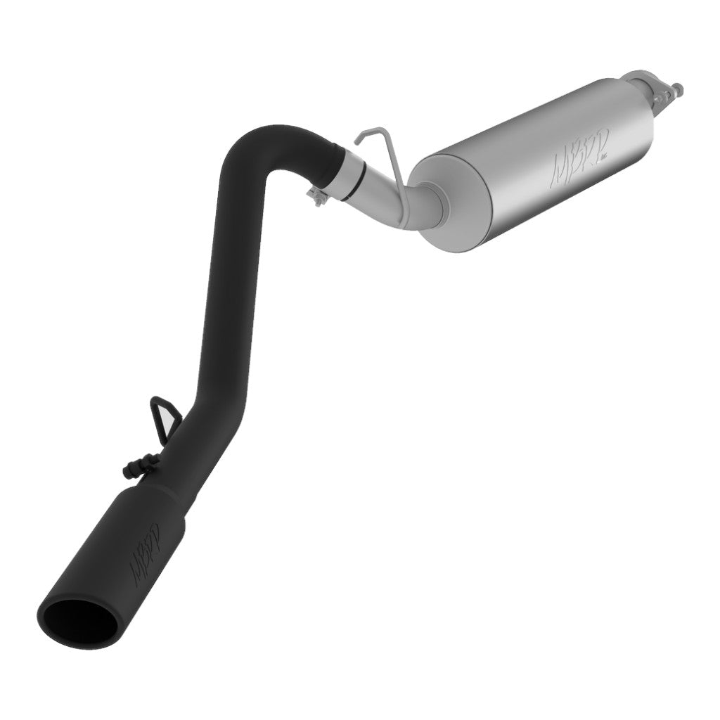 MBRP S5500BLK Cat-Back 2.5" Armor BLK (Black-Coated Aluminized Steel / Single) for JEEP Wrangler (TJ) 2000-2006 Photo-0
