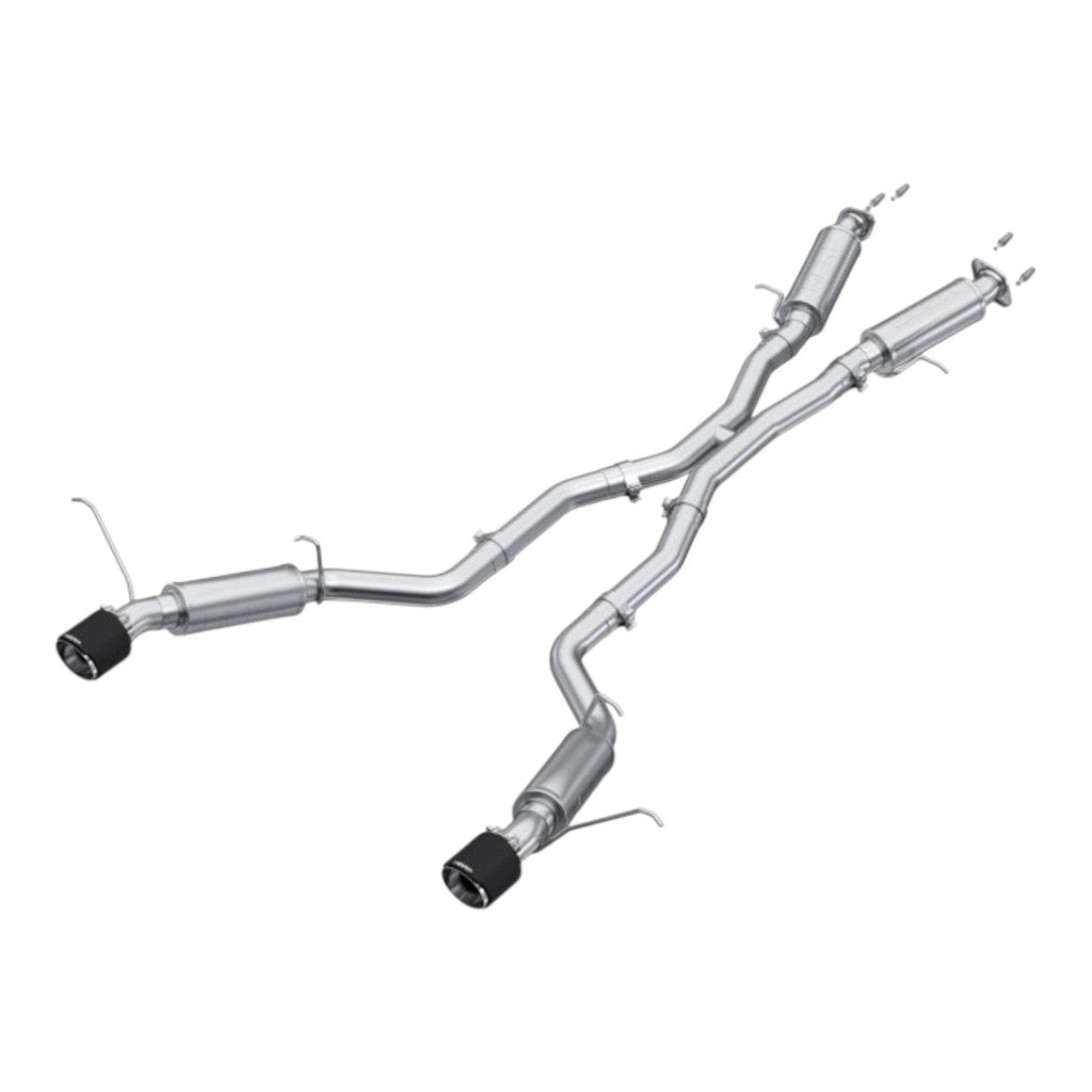 MBRP S55253CF Cat-Back 3" Armor Pro (T304 Stainless Steel / Dual with Carbon End Tips) for JEEP Grand Cherokee 6.4L HEMI SRT8 2012-2021 Photo-0