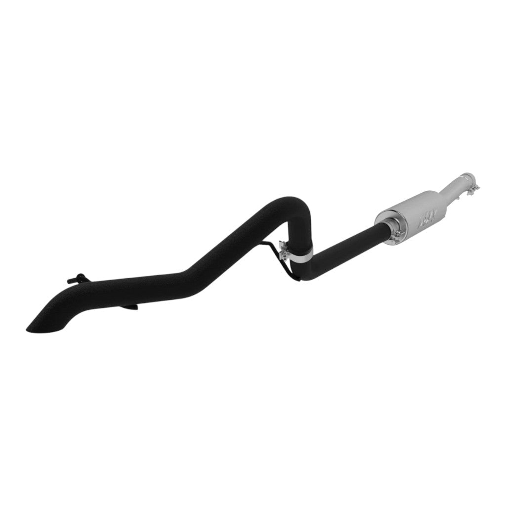 MBRP S5530BLK Cat-Back 2.5" Armor BLK (Black-Coated Aluminized Steel / Off-Road Tail Pipe Single) for JEEP Wrangler Rubicon (JK) 2012-2018 Photo-0
