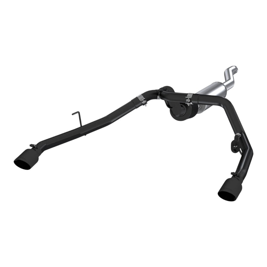 MBRP S5538BLK Cat-Back 2.5" Armor BLK (Black-Coated Aluminized Steel / Dual) for JEEP Gladiator 3.6L 2020- Photo-0