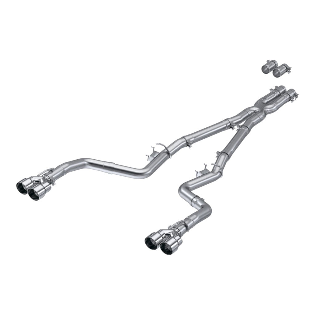 MBRP S7114AL Cat-Back 3" Armor Lite (Aluminized Steel / Dual Quad Tip) for DODGE Challenger 5.7 / 6.2L / 6.4L 2017-2023 Photo-0