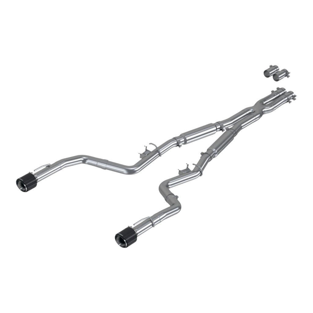 MBRP S71173CF Cat-Back 3" Armor Pro (T304 Stainless Steel / Dual with Carbon End Tips) for DODGE Charger 5.7L / 6.2L / 6.4L 2015-2023 Photo-0