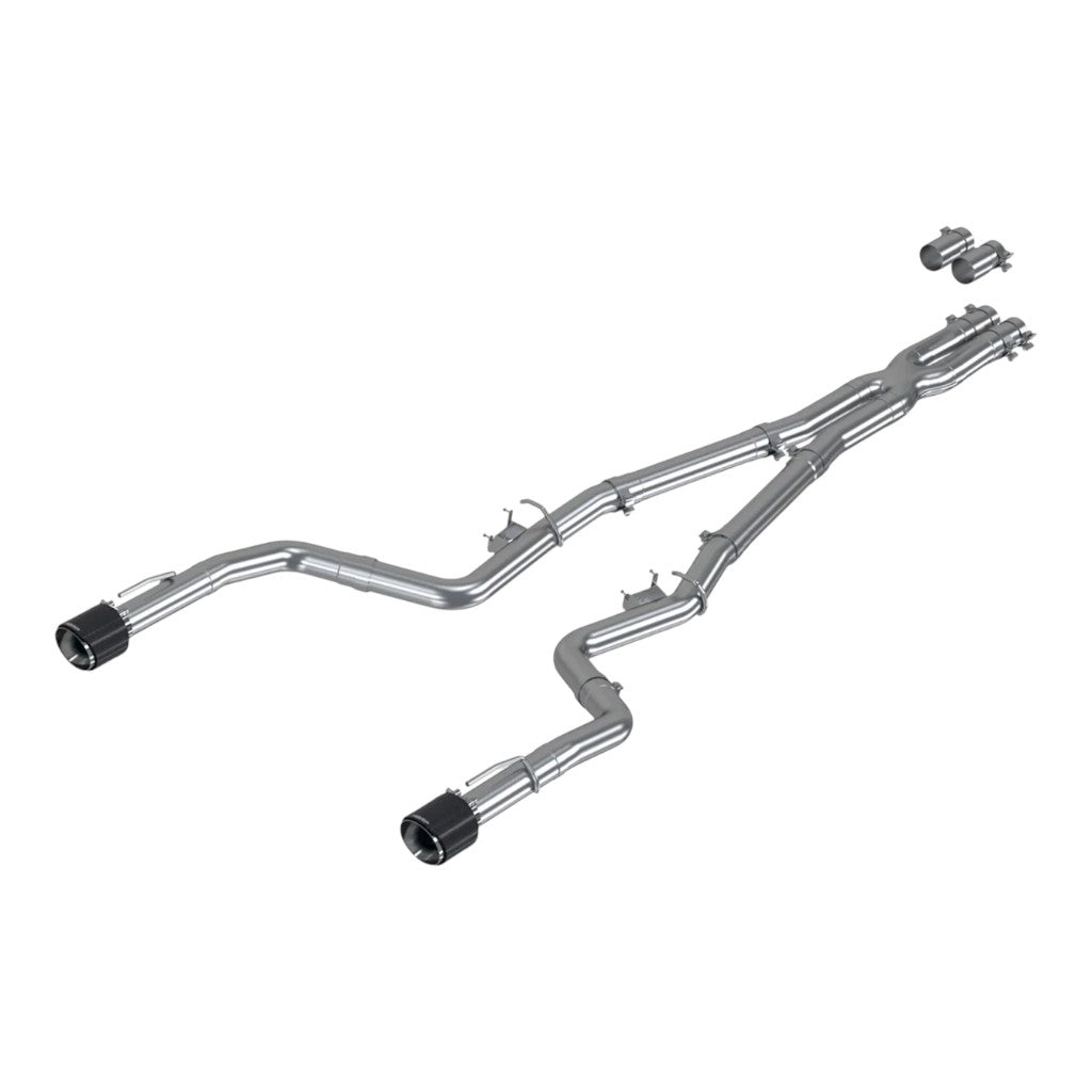 MBRP S71183CF Cat-Back 3" Armor Pro (T304 Stainless Steel / Dual with Carbon End Tips) for DODGE Charger 5.7L / 6.2L / 6.4L 2017-2023 Photo-0