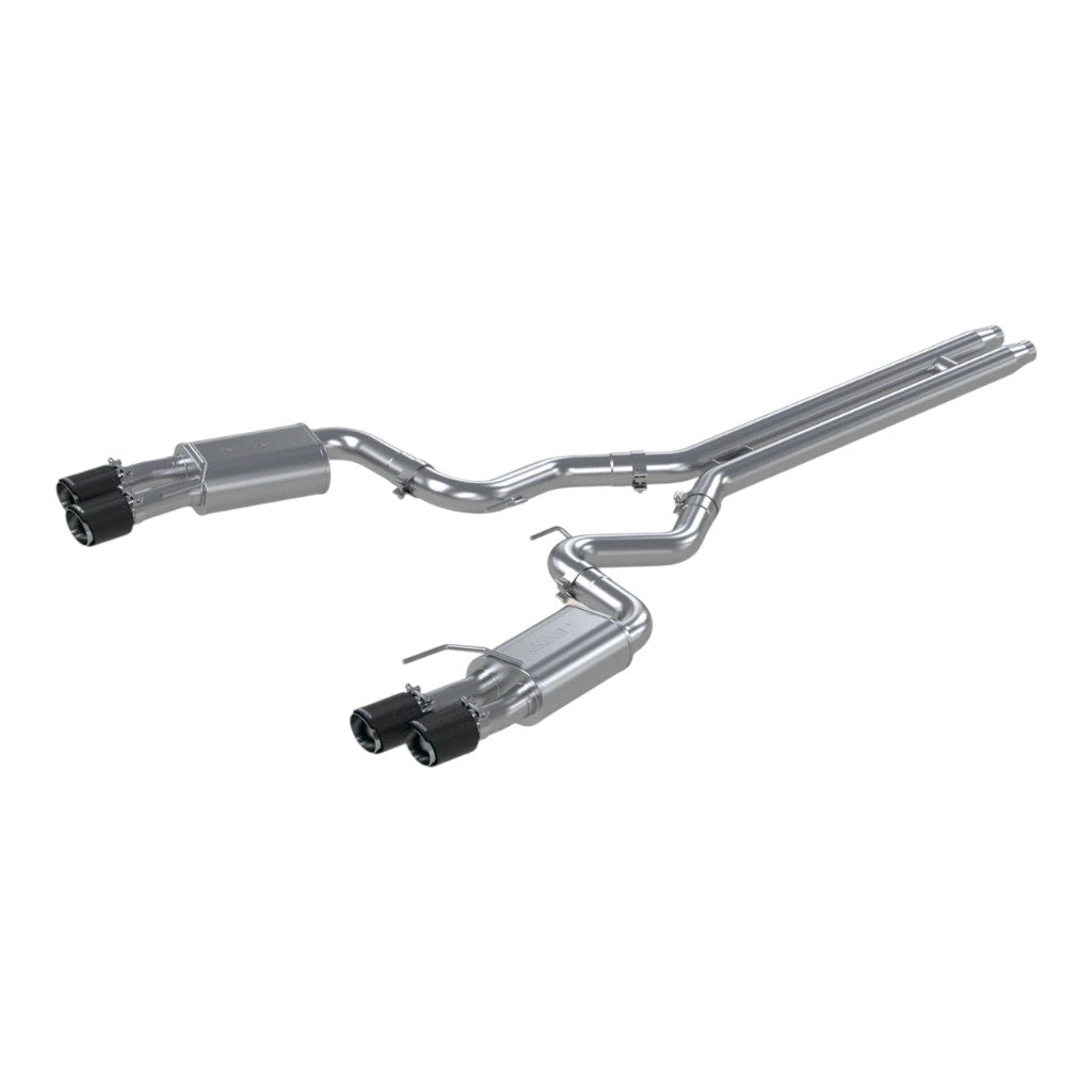 MBRP S72053CF Cat-Back 3" Armor Pro (T304 Stainless Steel / Dual with Carbon End Tips) for FORD Mustang GT 5.0L 2018-2023 Photo-0