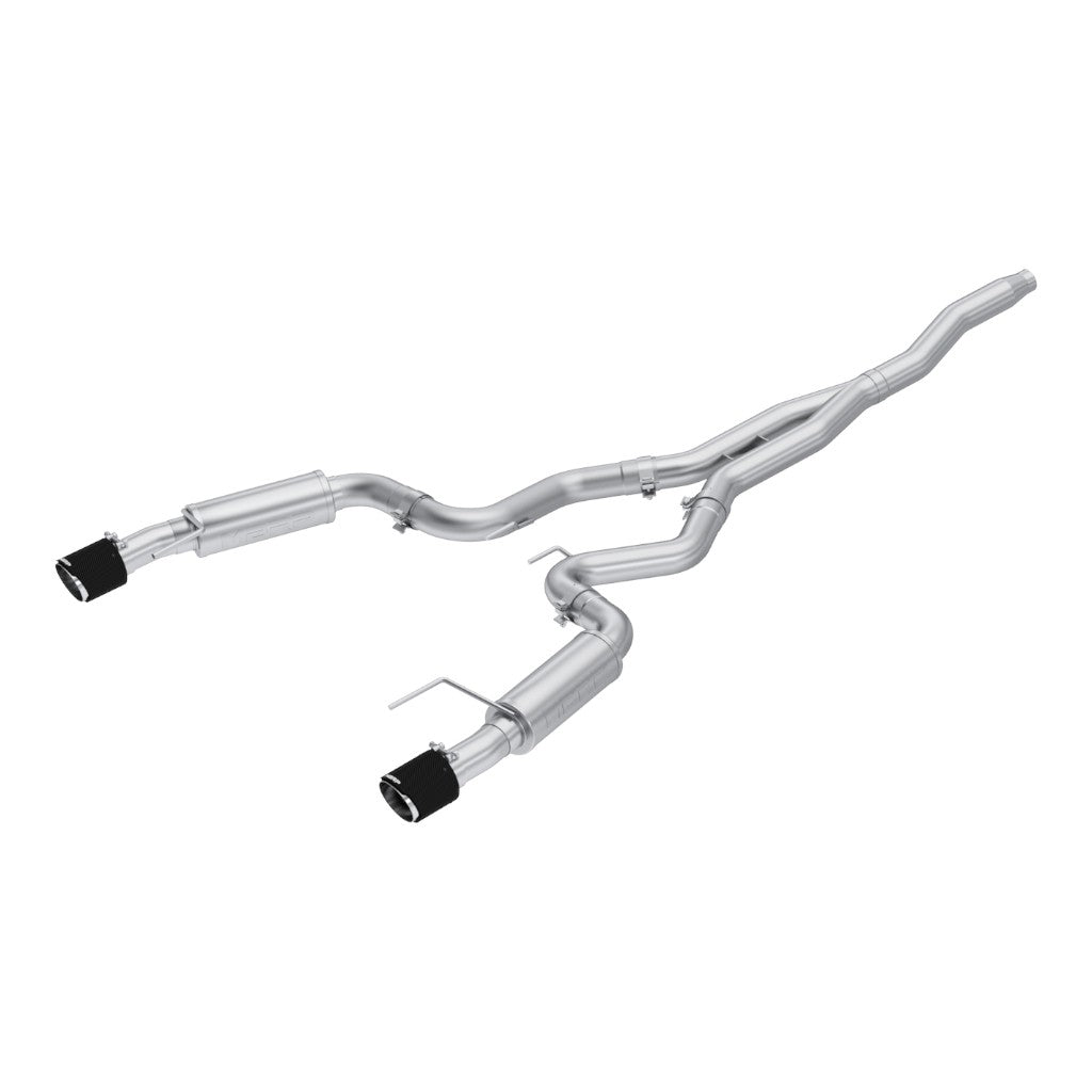 MBRP S72753CF Cat-Back 3" Armor Pro (T304 Stainless Steel / Dual with Carbon Tips) for FORD Mustang 2.3 EcoBoost 2019- Photo-0