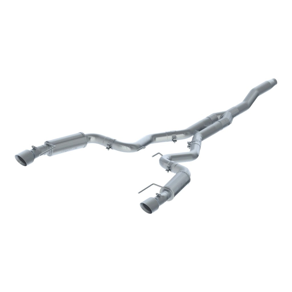 MBRP S7275409 Cat-Back 3" Armor Plus (T409 Stainless Steel / Dual) for FORD Mustang 2.3 EcoBoost 2019- Photo-0