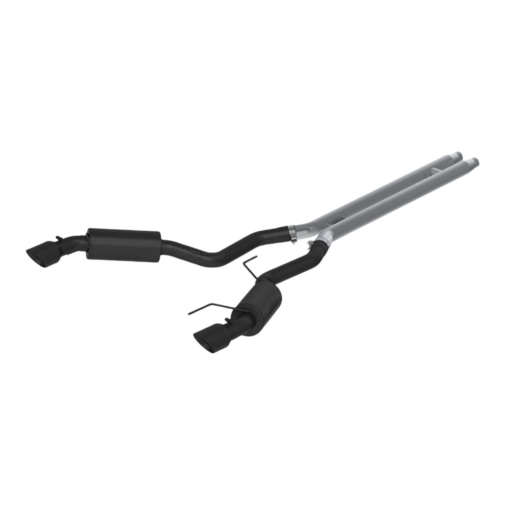MBRP S7277BLK Cat-Back 3" Armor BLK (Black-Coated Aluminized Steel / Dual) for FORD Mustang GT 5.0L 2015-2017 Photo-0