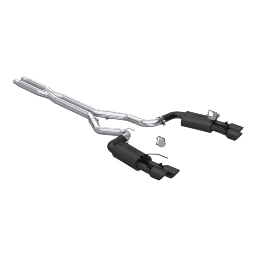 MBRP S7280BLK Cat-Back 3" Armor BLK (Black-Coated Aluminized Steel / Dual with Black Tips) for FORD Mustang GT 5.0L 2024- Photo-0