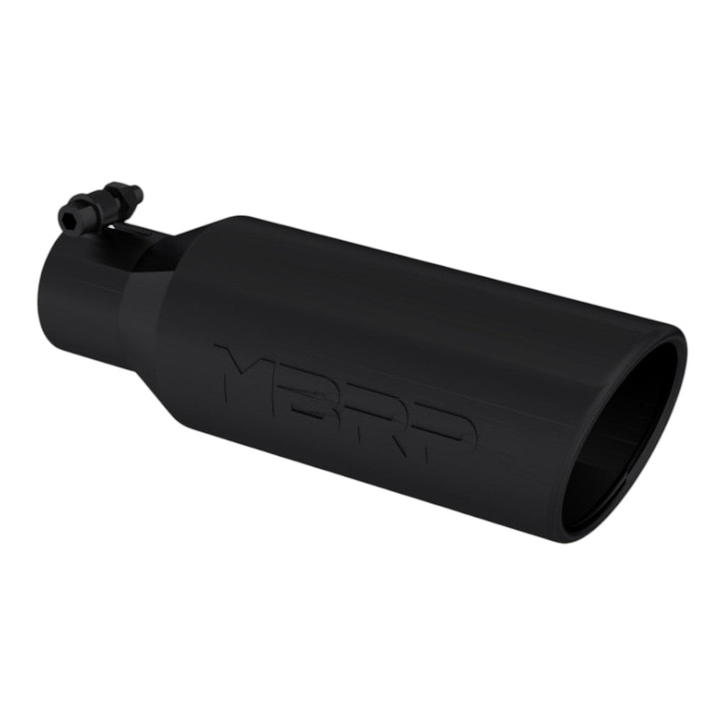 MBRP T5150BLK Exhaust Tip Armor BLK (Black Coated / 2.5" Inlet / 12" Length) Photo-0