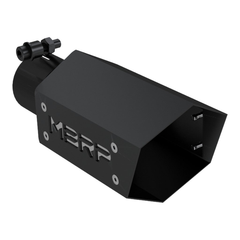 MBRP T5173BLK Exhaust Tip Armor BLK (Black Coated / 2.5" Inlet / 10" Length) Photo-0