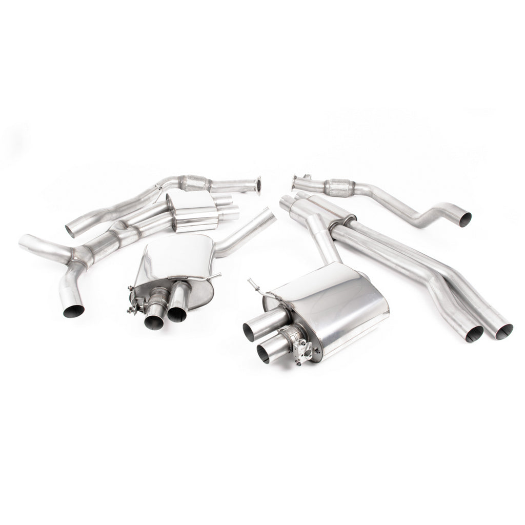 MILLTEK SSXAU1000 Cat-Back Exhaust, 2.76" (Polished Trims) for AUDI RS5 Sportback (B9.5) Non-OPF 2019- Photo-0