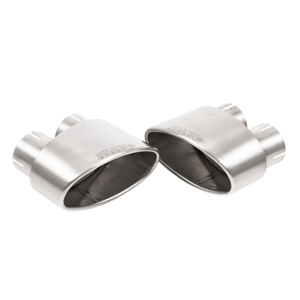 MILLTEK SSXAU1005 Cat-Back Exhaust, 2.76" (Titanium Trims) for AUDI RS5 Sportback (B9.5) Non-OPF 2019- Photo-1