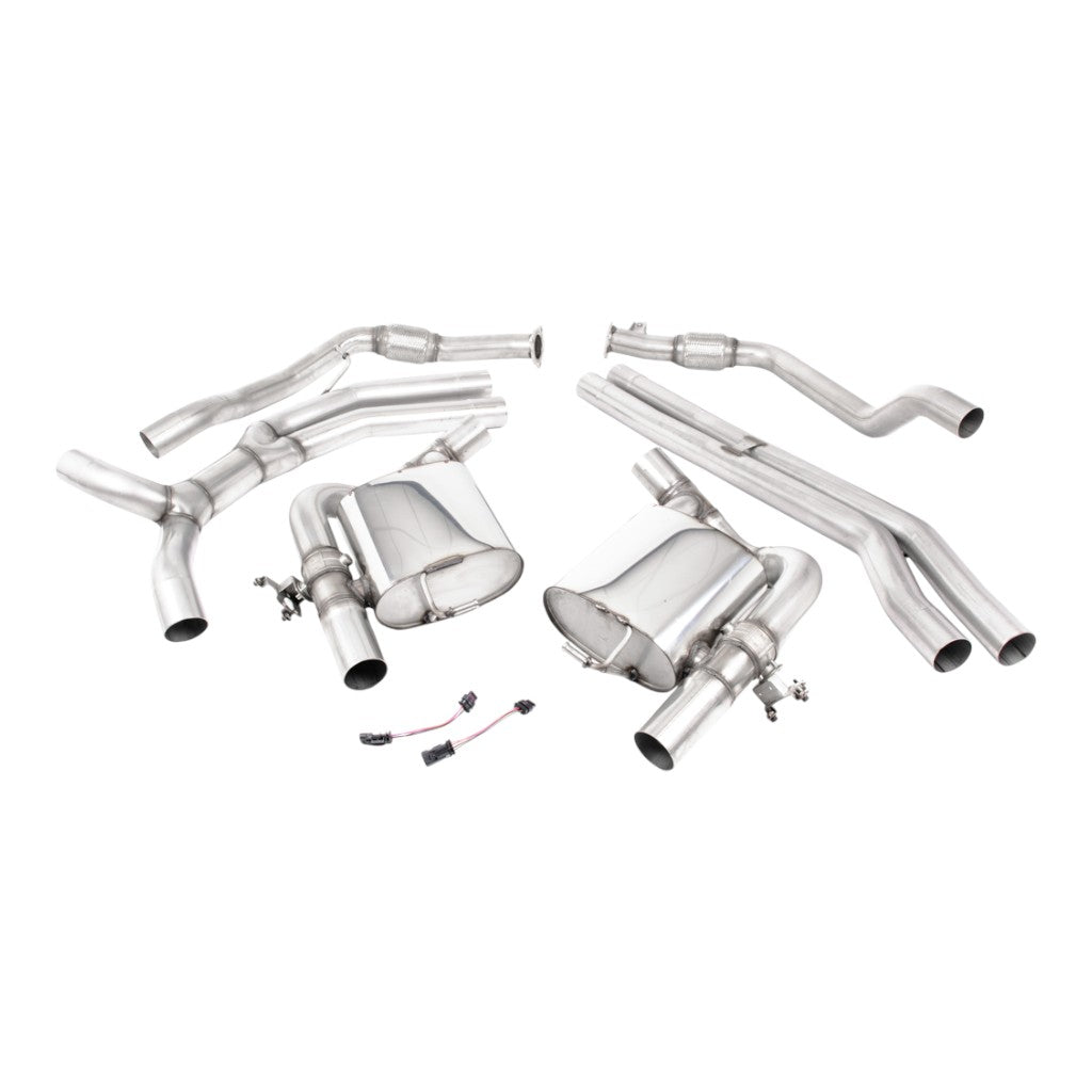MILLTEK SSXAU1009 Cat-Back Exhaust, 2.76" (Titanium Trims) for AUDI RS5 Sportback (B9.5) Non-OPF 2019- Photo-0