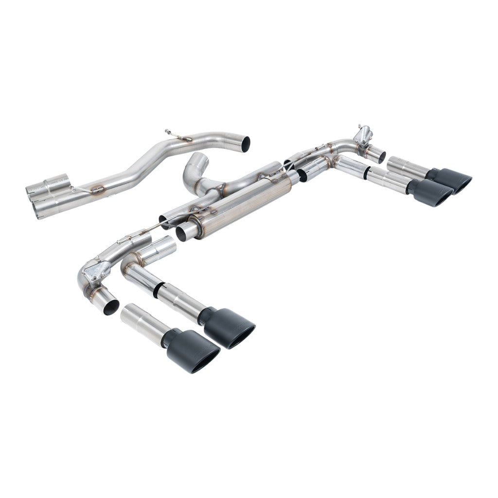 MILLTEK SSXAU1018 Cat-Back Exhaust, 3.15" (Cerakote Black Tips) for AUDI S3 2.0TFSI (8Y) 2020- Photo-0