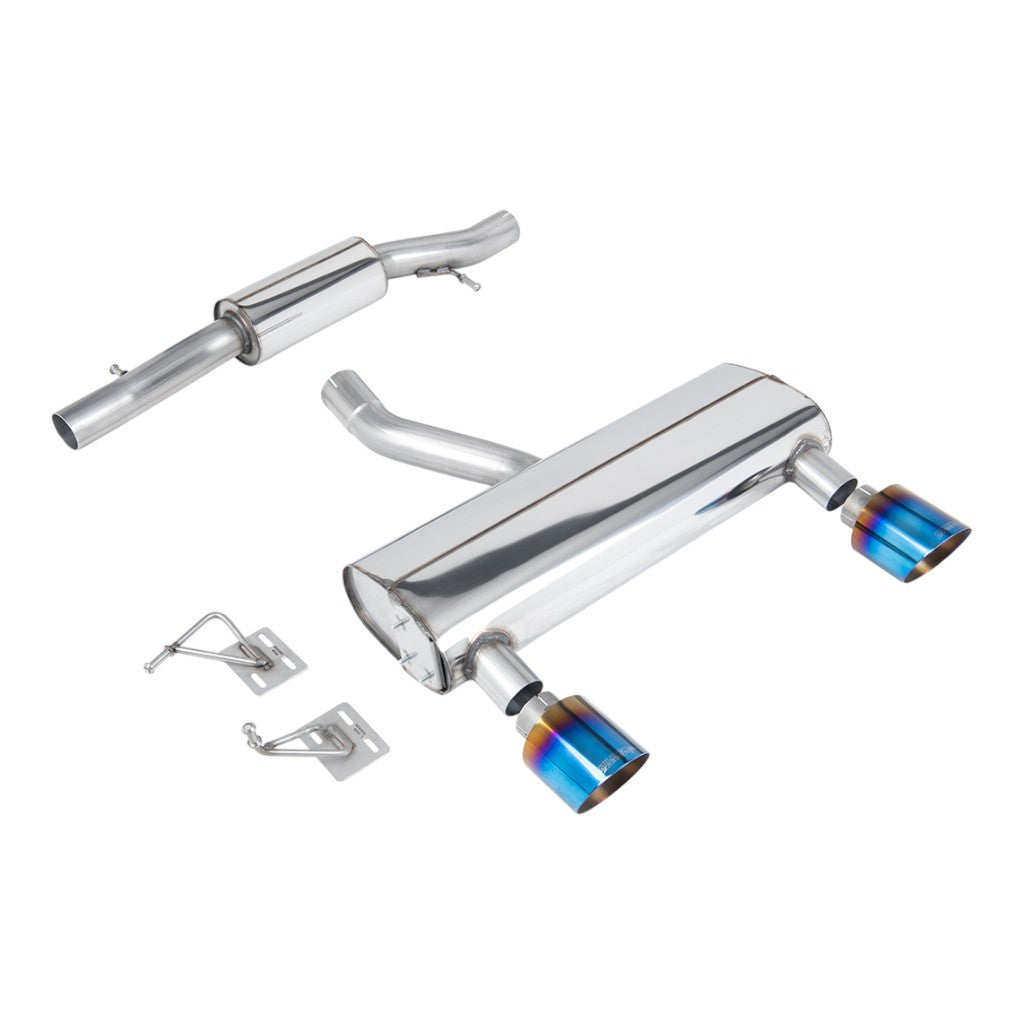 MILLTEK SSXAU1039 Cat-Back Exhaust, 2.76" (Blue Titanium GT-115 Tips) for AUDI TT 3.2L (8N) 2003-2006 Photo-0
