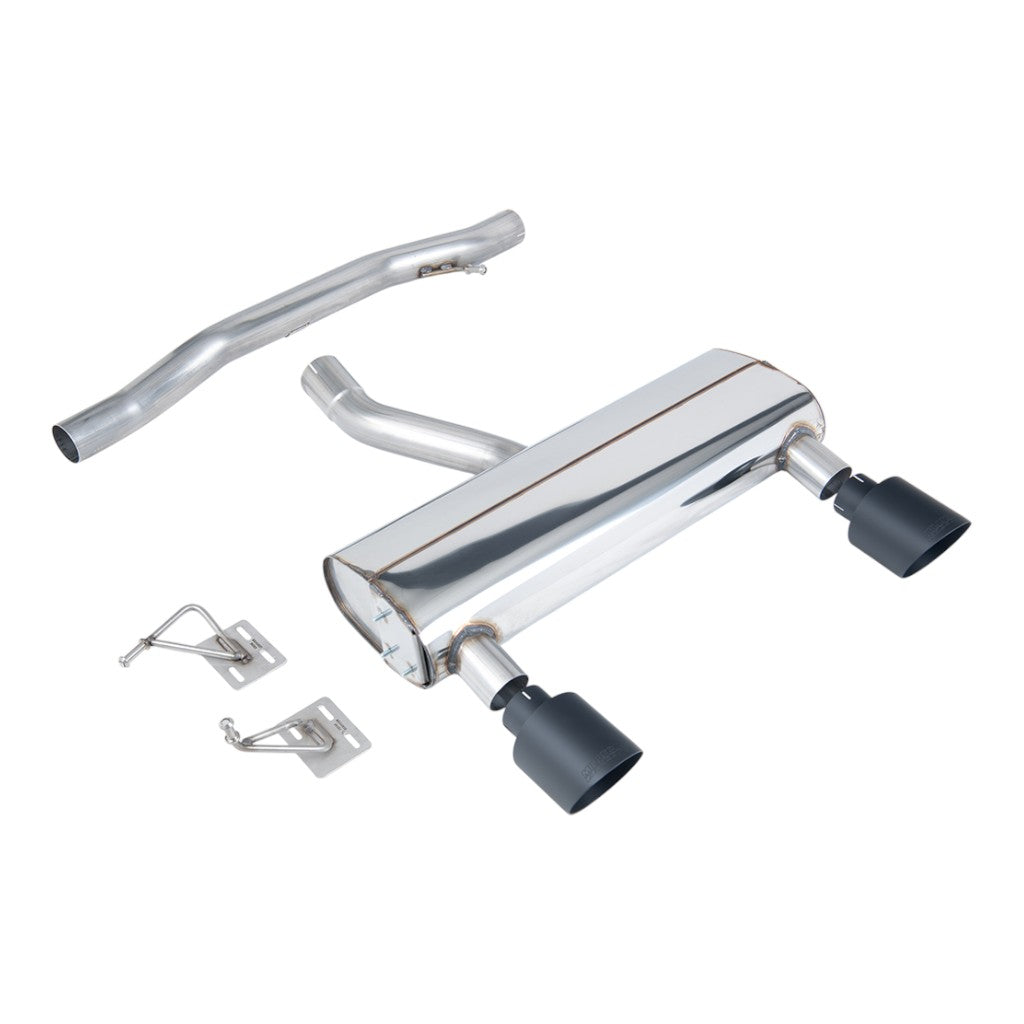 MILLTEK SSXAU1043 Cat-Back Exhaust, 2.76" (Cerakote Black GT-115 Tips) for AUDI TT 3.2L (8N) 2003-2006 Photo-0