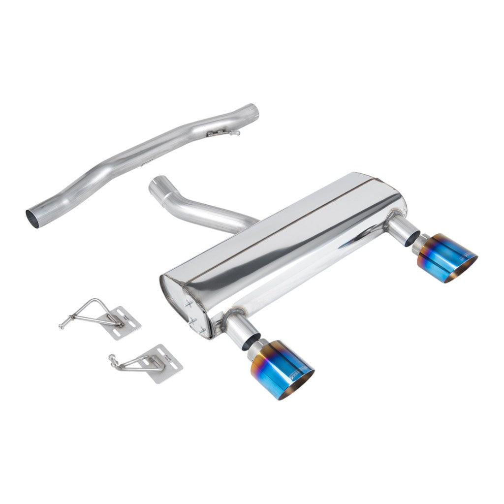 MILLTEK SSXAU1045 Cat-Back Exhaust, 2.76" (Blue Titanium GT-115 Tips) for AUDI TT 3.2L (8N) 2003-2006 Photo-0