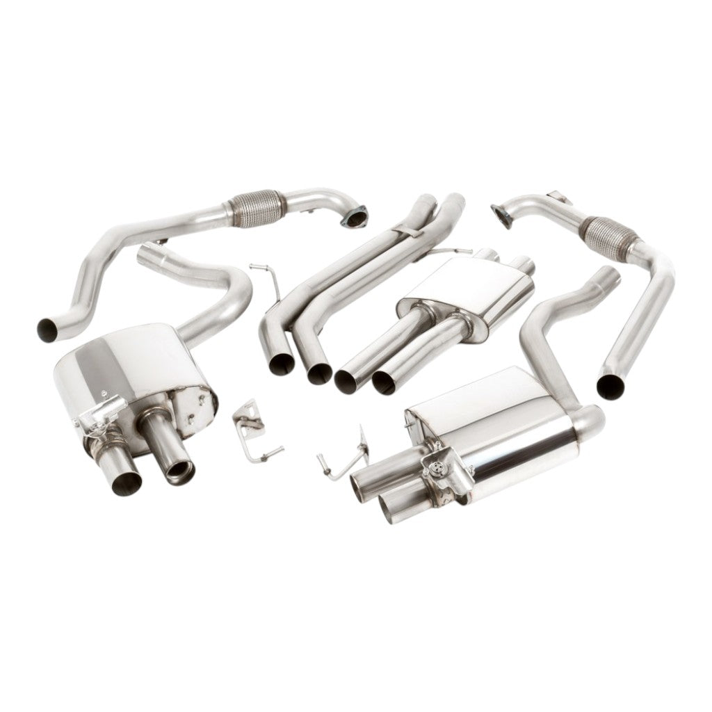 MILLTEK SSXAU1096 Cat-Back Exhaust, 2.5" (Cerakote Black Trims) for AUDI S4 RHD (B9) 2016- Photo-0