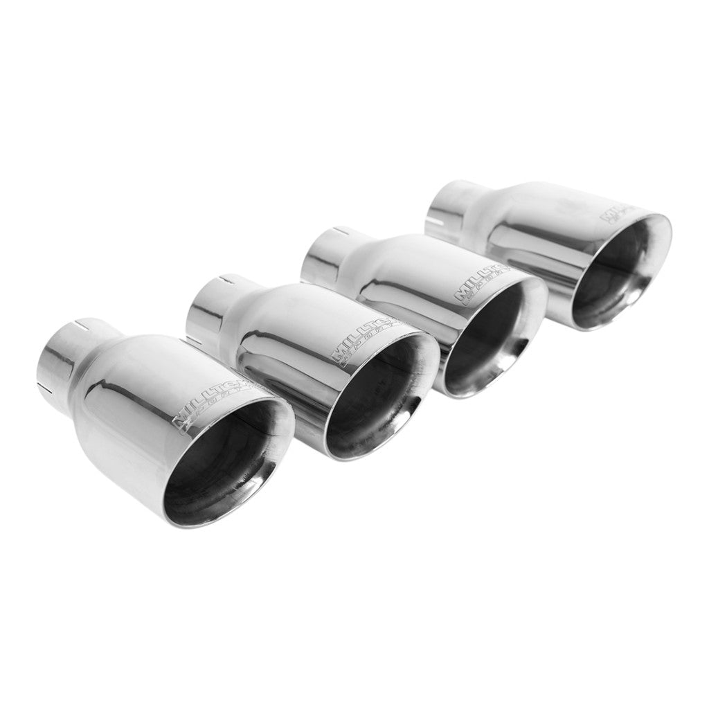MILLTEK SSXAU1097 Cat-Back Exhaust, 2.5" (Polished GT-100 Trims) for AUDI S4 RHD (B9) 2016- Photo-1