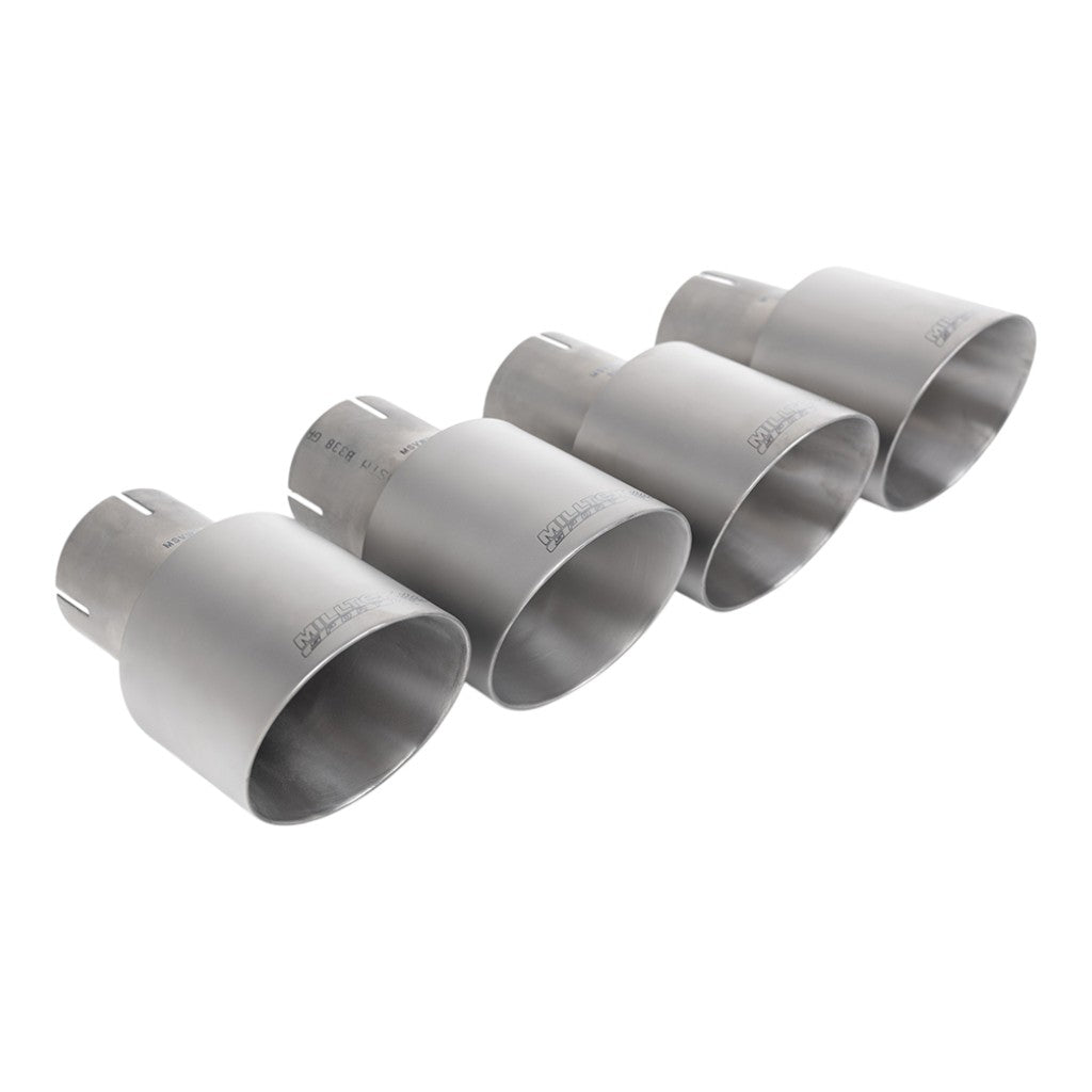 MILLTEK SSXAU1099 Cat-Back Exhaust, 2.5" (Titanium GT-100 Trims) for AUDI S4 RHD (B9) 2016- Photo-1