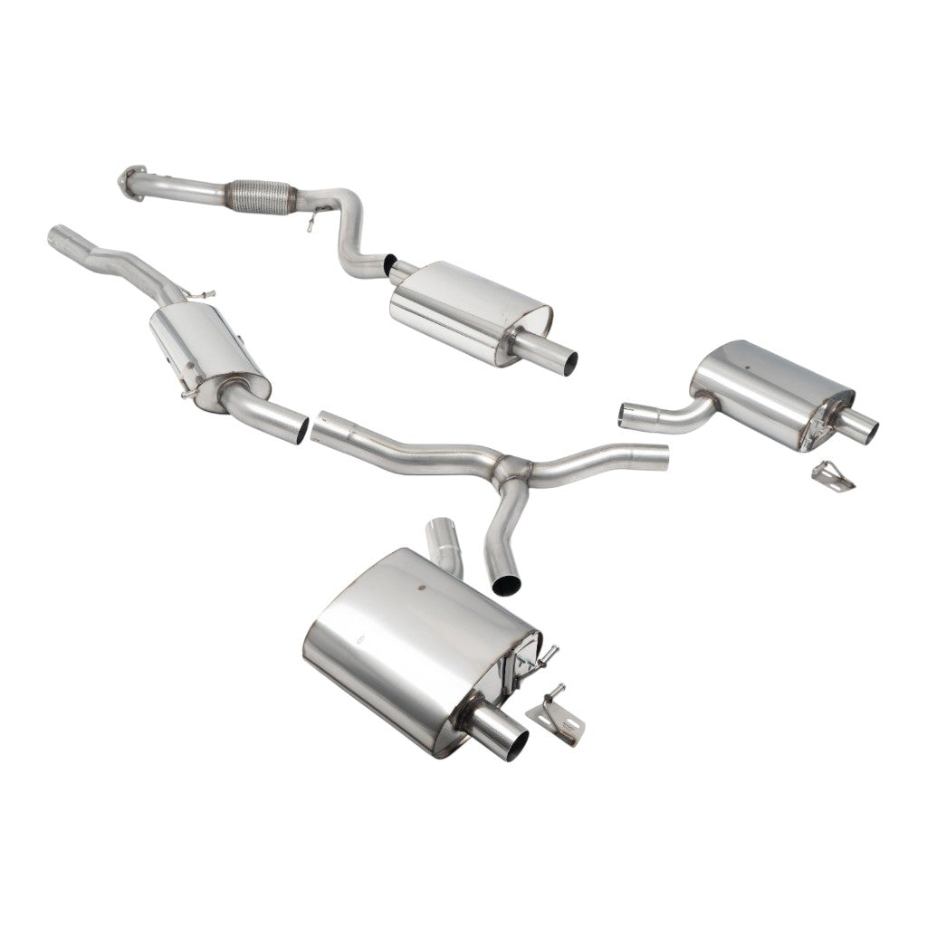 MILLTEK SSXAU1110 Cat-Back Exhaust (No Tips) for AUDI A4 2.0 TFSI Quattro NAS (B9.5) Non-OPF 2021- Photo-0