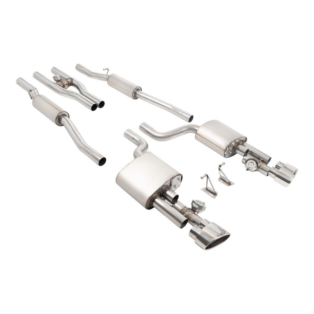 MILLTEK SSXAU1127 Cat-Back Exhaust, 2.5'' (Polished Tips) for AUDI RS4 (B7) 2006-2007 Photo-0