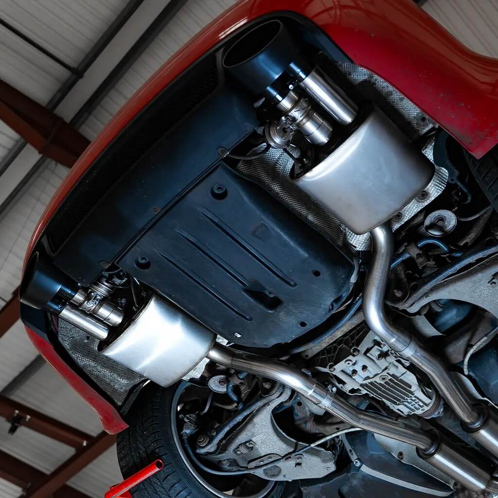 MILLTEK SSXAU1128 Cat-Back Exhaust, 2.5'' (Cerakote Black Tips) for AUDI RS4 (B7) 2006-2007 Photo-1