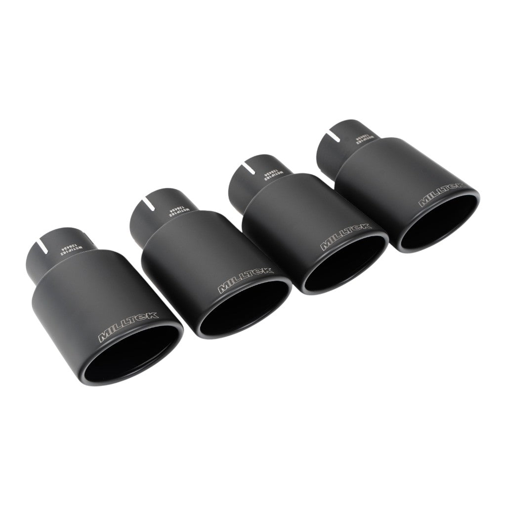 MILLTEK SSXAU1142 Cat-Back Exhaust, 2.5'' (Quad Black Trims) for AUDI S5 Coupe / Cabrio RHD (B9) 2017- Photo-1