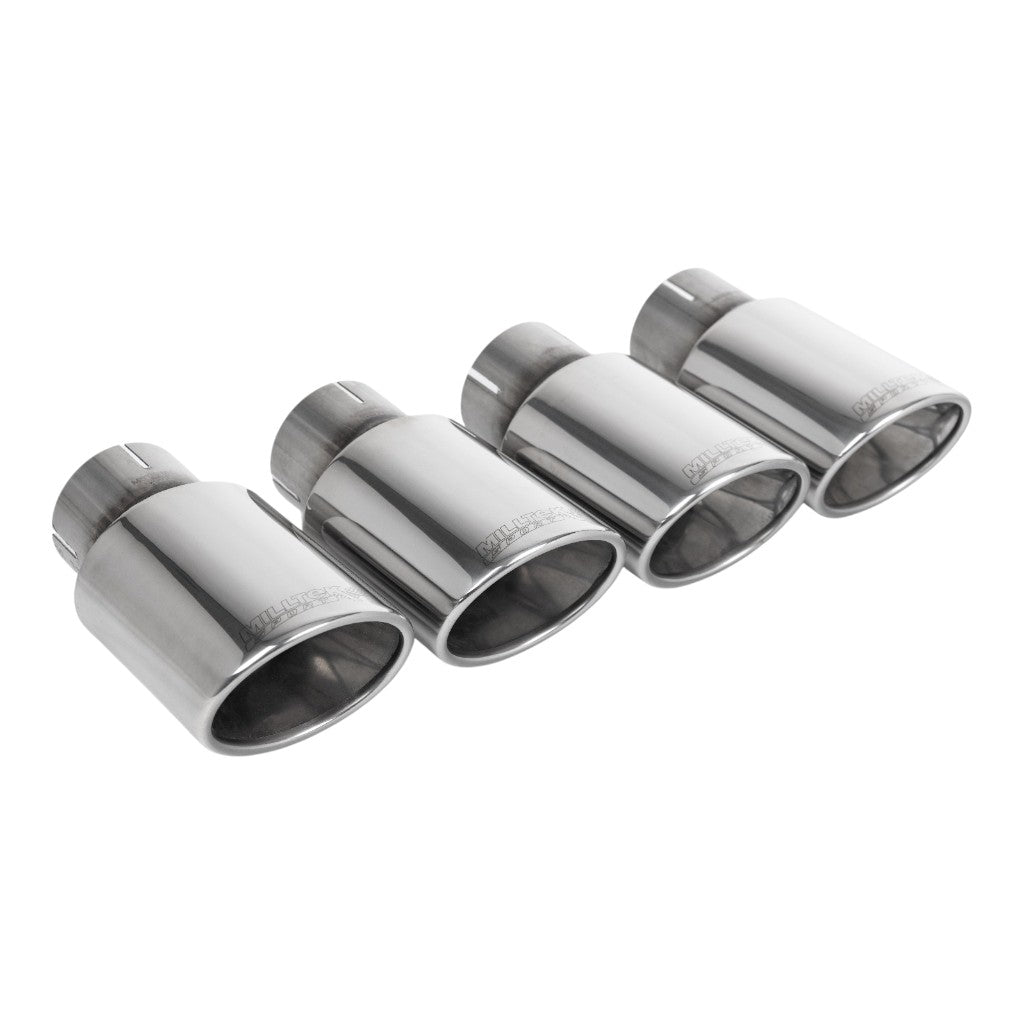 MILLTEK SSXAU1143 Cat-Back Exhaust, 2.5'' (Quad Polished Trims) for AUDI S5 Coupe / Cabrio RHD (B9) 2017- Photo-1