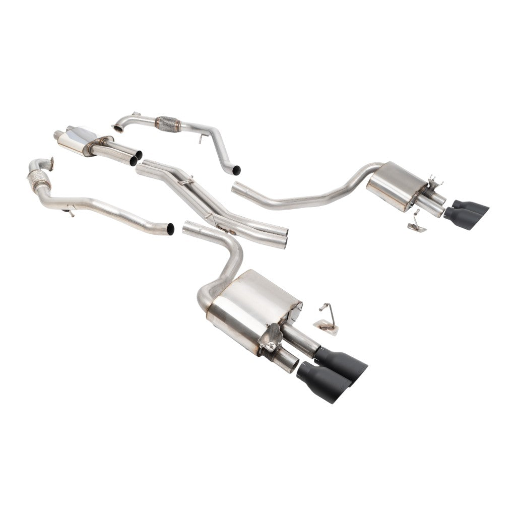 MILLTEK SSXAU1193 Cat-Back Exhaust, 2.5'' (Quad GT-100 Cerakote Trims) for AUDI S5 Sportback RHD (B9) 2017- Photo-0