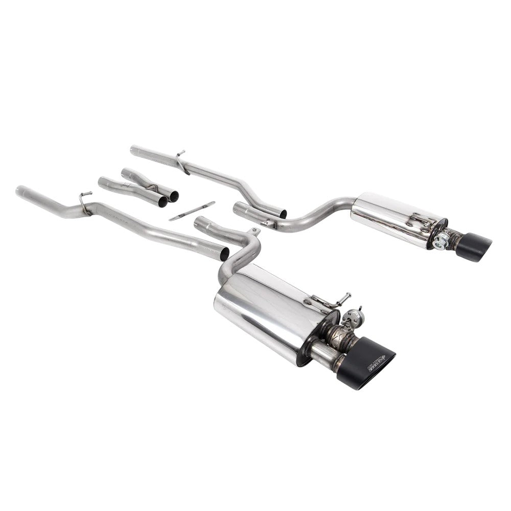 MILLTEK SSXAU218 Cat-back Satin Sheen Black Tip Satin Sheen Black Tip for AUDI RS4 (B7) Photo-0