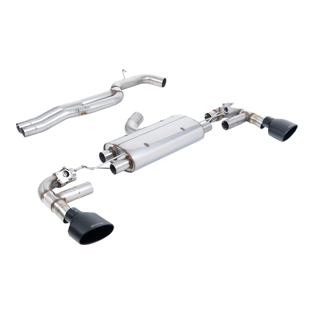 MILLTEK SSXAU962 Cat-Back Exhaust, 3.15" (Cerakote Black Trims) for AUDI TTRS 2.5L TFSI Quattro 2016- Photo-0