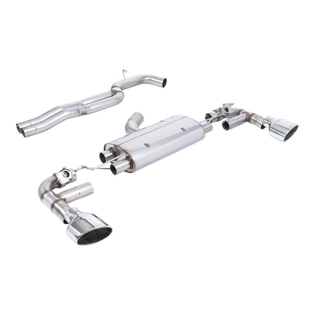 MILLTEK SSXAU963 Cat-Back Exhaust, 3.15" (Polished Trims) for AUDI TTRS 2.5L TFSI Quattro 2016- Photo-0
