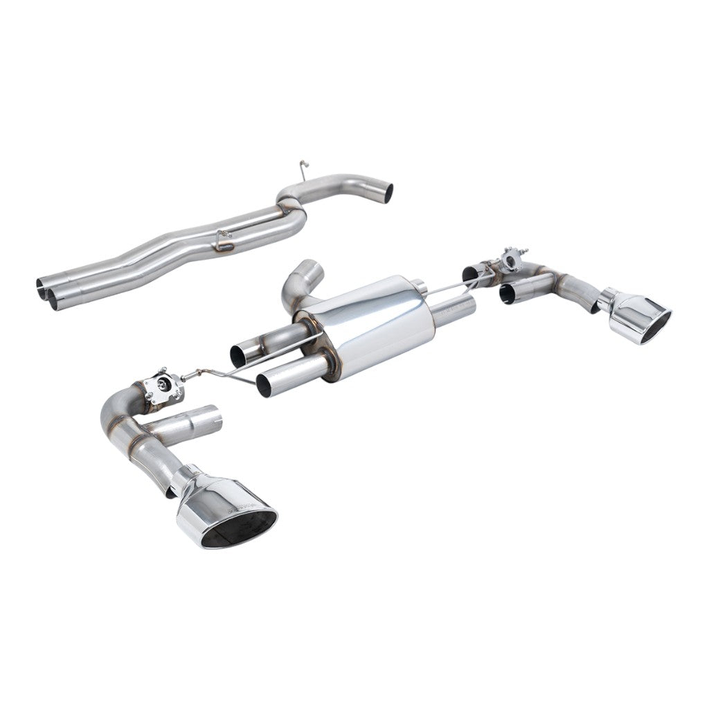 MILLTEK SSXAU979 Cat-Back Exhaust, 3.15" (Polished Trims) for AUDI RS3 (8V) 2017- Photo-0