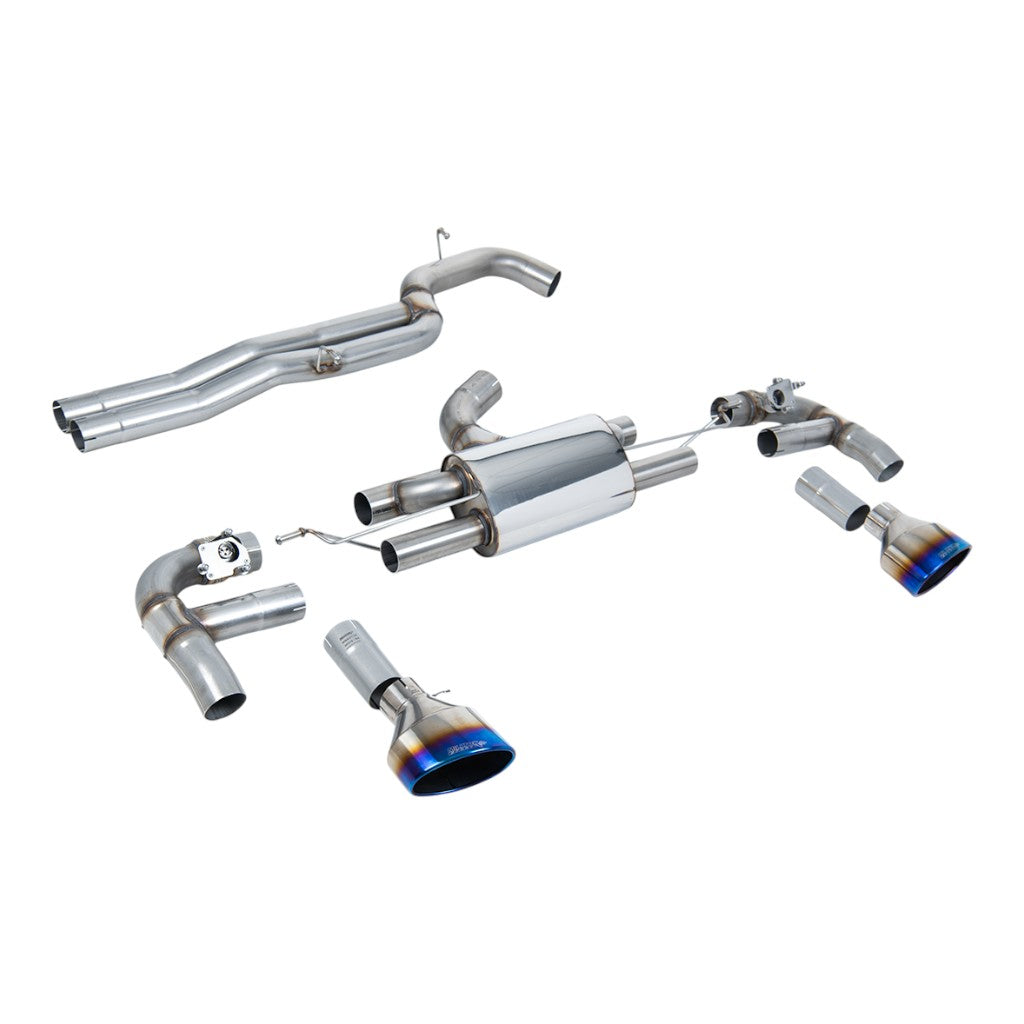 MILLTEK SSXAU985 Cat-Back Exhaust, 3.15" (Burnt Titanium Trims) for AUDI RS3 (8V) 2017- Photo-0