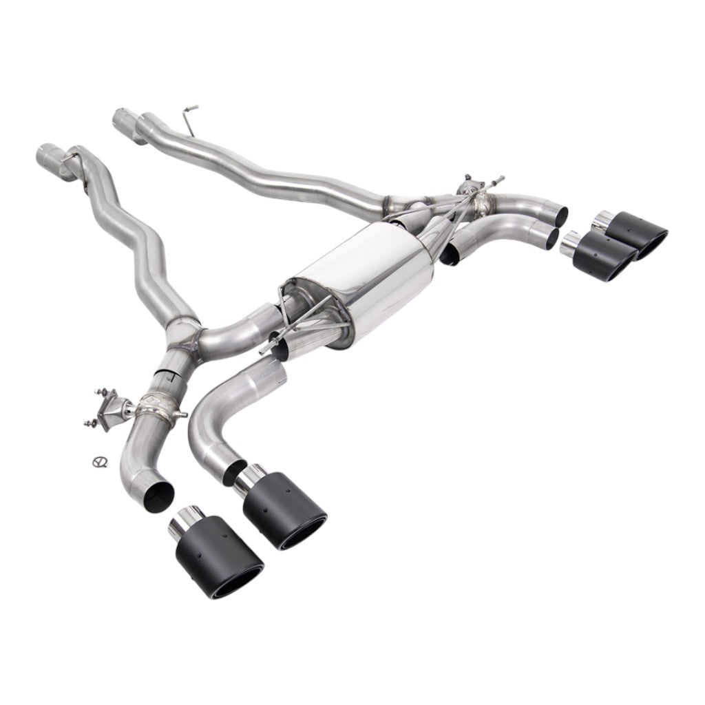 MILLTEK SSXBM1178 Axle-Back Exhaust, 3.15" (Carbon JET-100 Trims) for BMW M5 / M5 Competition (F90) Photo-0